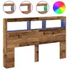 Image de Vidaxl armoire tête de lit avec led vieux bois 160x17x102 cm