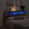 Image de Armoire Tête De Lit Avec Led Vieux Bois 180x17x102 Cm Vidaxl