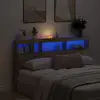 Image de Armoire Tête De Lit Avec Led Chêne Artisanal 180x17x102 Cm Vidaxl
