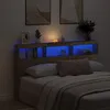 Image de vidaXL Armoire tête de lit avec LED chêne artisanal 180x17x102 cm 863135
