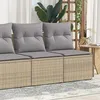 Image de vidaXL Salon de jardin avec coussins 2 pcs beige résine tressée acacia 3325245