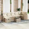 Image de vidaXL Salon de jardin avec coussins 8 pcs beige résine tressée 3325414