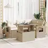 Image de Ensembles Canapés, Fauteuils Et Tables De Jardin Vidaxl Resine Tressee Beige 5 Pieces X 62 X 69 4 Personnes