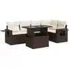 Image de Salon De Jardin Vidaxl Resine Tressee Marron 6 Pieces 62 X 62 X 69 5 Personnes