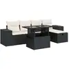 Image de Salon De Jardin Modulable Vidaxl Noir Resine Tressee 6 Personnes 55.0 X 62 X 69 Cm 6 Pieces