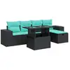 Image de Vidaxl salon de jardin avec coussins 6 pcs gris résine tressée acacia