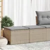 Image de vidaXL Salon de jardin avec coussins 2 pcs beige résine tressée acacia 3328682