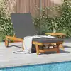 Image de Transat Marron 199 X 63 X 85 Cm Bois D'acacia Massif Vidaxl