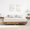 Image de vidaXL Cadre de lit sans matelas vieux bois 200x200 cm bois ingénierie meuble de chambre à coucher sommier lit double 3328706