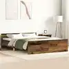 Image de Cadre De Lit Sans Matelas Vieux Bois 140x190 Cm Bois Ingénierie Vidaxl