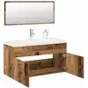 Image de Ensemble De Meubles Salle De Bain 3 Pcs Bois D'ingénierie Vidaxl