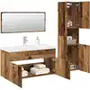 Image de Ensemble De Meubles Salle De Bain 4 Pcs Bois D'ingénierie Vidaxl