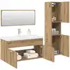 Image de Ensemble De Meubles Salle De Bain 4 Pcs Bois D'ingénierie Vidaxl