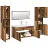 Image de Ensemble De Meubles Salle De Bain 5 Pcs Bois D'ingénierie Vidaxl