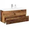 Image de Armoire Lavabo Avec Bassin Intégré Vieux Bois Vidaxl