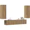 Image de Meubles Tv Muraux 4 Pcs Chêne Artisanal Bois D'ingénierie Vidaxl