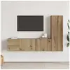 Image de Vidaxl meubles tv muraux 3 pcs chêne artisanal bois d'ingénierie
