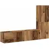 Image de Meubles Tv Muraux 3 Pcs Vieux Bois Bois D'ingénierie Vidaxl