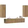 Image de Meubles Tv Muraux 4 Pcs Chêne Artisanal Bois D'ingénierie Vidaxl