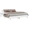 Image de Vidaxl cadre de lit sans matelas blanc 160x200 cm bois d'ingénierie