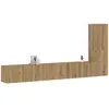 Image de Meubles Tv Muraux 3 Pcs Chêne Artisanal Bois D'ingénierie Vidaxl