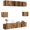 Image de Ensemble De Meuble Tv Mural 6 Pcs Vieux Bois Bois D'ingénierie Vidaxl