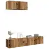 Image de Ensemble De Meuble Tv Mural 3 Pcs Vieux Bois Bois D'ingénierie Vidaxl