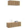 Image de Ensemble De Meuble Tv Mural 2 Pcs Chêne Artisanal Vidaxl