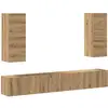 Image de Vidaxl ensemble de meuble tv mural 4 pcs chêne artisanal
