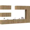 Image de Ensemble De Meuble Tv Mural 7 Pcs Chêne Artisanal Vidaxl