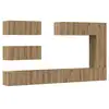 Image de Vidaxl ensemble de meuble tv mural 7 pcs chêne artisanal