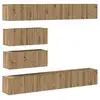 Image de Vidaxl ensemble de meuble tv mural 6 pcs chêne artisanal