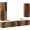 Image de Ensemble De Meuble Tv Mural 4 Pcs Vieux Bois Bois D'ingénierie Vidaxl