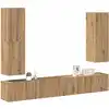 Image de Ensemble De Meuble Tv Mural 4 Pcs Chêne Artisanal Vidaxl