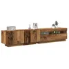 Image de vidaXL Meuble TV avec lumières LED vieux bois bois dingénierie 3329165