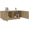Image de Table De Chevet Chêne Artisanal 100x35x40 Cm Bois D’ingénierie Vidaxl