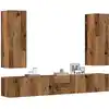Image de Ensemble De Meuble Tv Mural 5 Pcs Vieux Bois Bois D'ingénierie Vidaxl