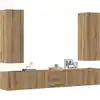 Image de Ensemble De Meuble Tv Mural 5 Pcs Chêne Artisanal Vidaxl