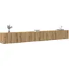 Image de Ensemble De Meuble Tv Mural 3 Pcs Chêne Artisanal Vidaxl
