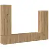 Image de Ensemble De Meuble Tv Mural 4 Pcs Chêne Artisanal Vidaxl