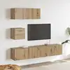 Image de Ensemble De Meuble Tv Mural 4 Pcs Chêne Artisanal Vidaxl