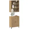 Image de Buffet Avec Armoire Murale Chêne Artisanal Bois D'ingénierie Vidaxl