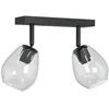 Image de Spot de plafond réglable - vidaXL - 33x13x26 cm - Verre et métal - Noir - Moderne - Rotatif - Base E27 - Usage intérieur