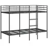 Image de Vidaxl lit superposé sans matelas noir 90x190 cm acier