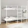 Image de Lit Superposé Sans Matelas Blanc 100x200 Cm Acier Vidaxl