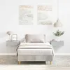 Image de vidaXL Cadre de lit Gris béton 203 x 93 x 25 cm Bois dingénierie 861051