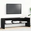 Image de vidaXL Meuble TV chêne noir 120x40x40 cm bois dingénierie banc TV meuble hifi centre de divertissement buffet TV 862391