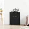 Image de Buffet Avec Tiroir Chêne Noir 60 X 30 X 75 Cm Bois D'ingénierie Vidaxl