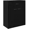 Image de Vidaxl buffet avec tiroir chêne noir 60 x 30 x 75 cm bois d'ingénierie