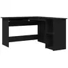 Image de Vidaxl bureau d'angle chêne noir 120 x 140 x 75 cm bois d'ingénierie